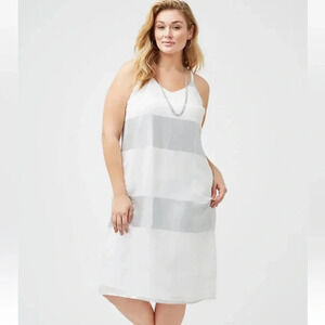 Lane Bryant Metallic Stripe Cami Dress - NWT